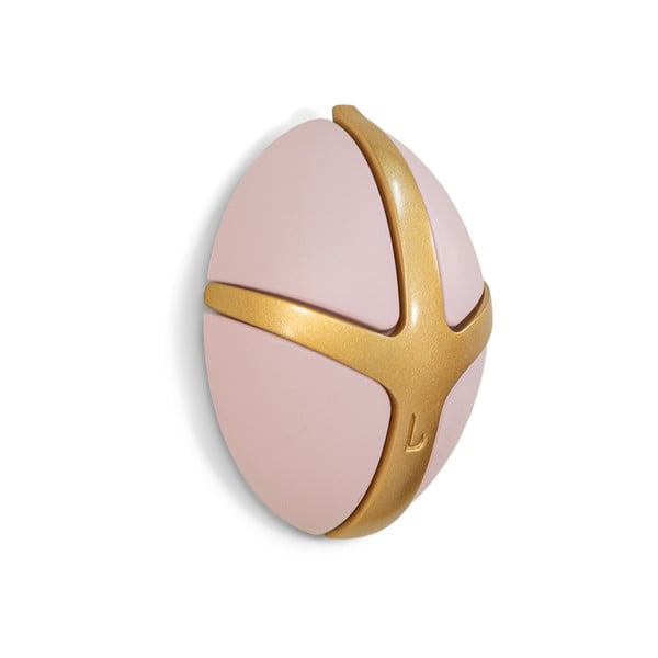 Svetloružový/v zlatej farbe nástenný plastový háčik Tick – Spinder Design