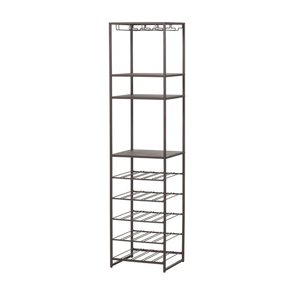 Tmavohnedá vinotéka počet fliaš 25, 45x185x40 cm Reese – WOOOD