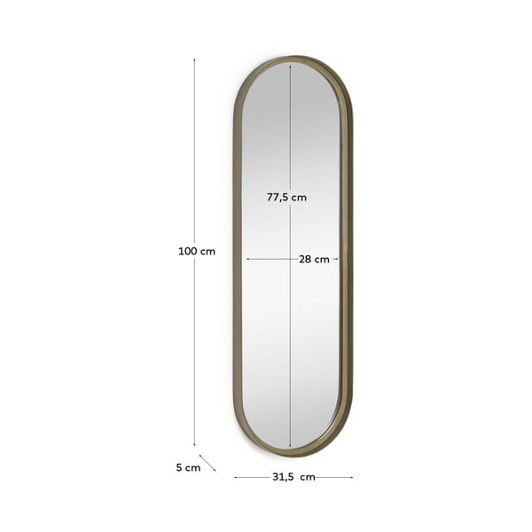 Nástenné zrkadlo 31,5x100 cm Tiare – Kave Home-image-3