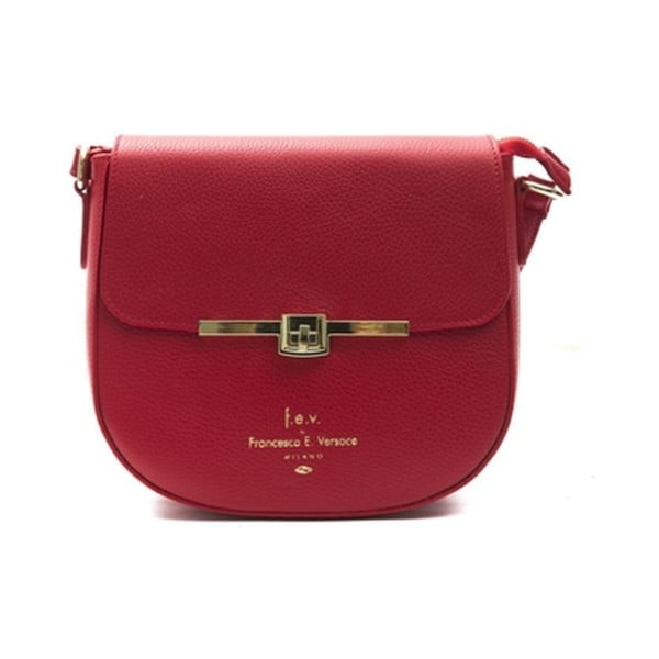 Červená kožená kabelka f.e.v. by Francesca E. Versace Lasta