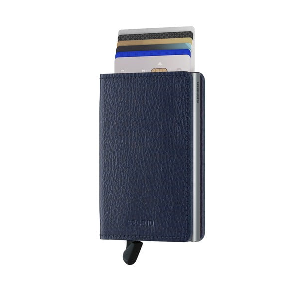 Modrá kožená peňaženka s puzdrom na karty Secrid Elegance