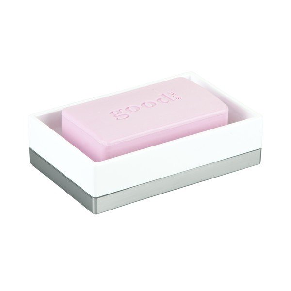 Biela nádoba na mydlo iDesign Clarity, 13 x 8 cm-image-2