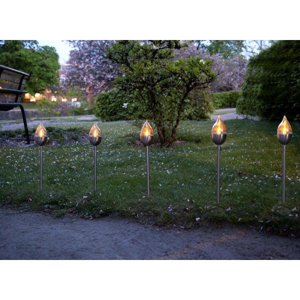 LED zapichovacie vonkajšie svietidlá v súprave 3 ks so solárnym panelom (výška  40 cm) Olympus – Star Trading-image-4