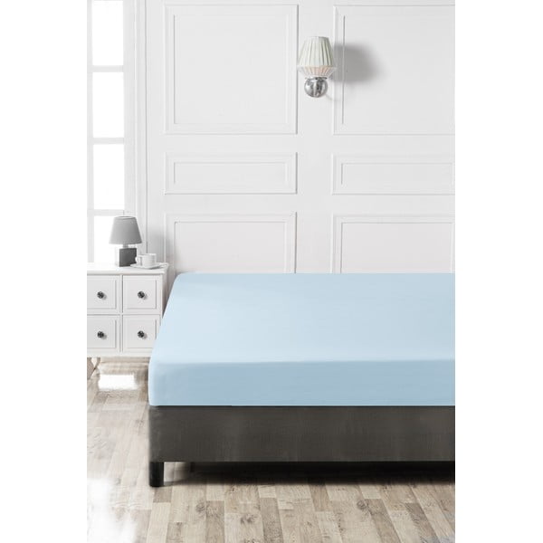 Svetlomodrá napínacia bavlnená plachta 140x200 cm – Mijolnir-image-2