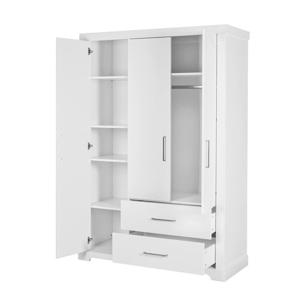 Biela detská šatníková skriňa 139x199 cm Maxi – Roba-image-2