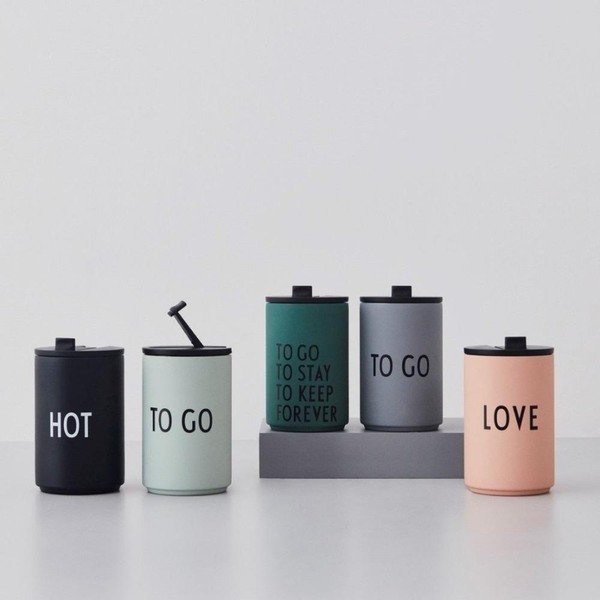 Zelený termo hrnček 350 ml To Go – Design Letters-image-1