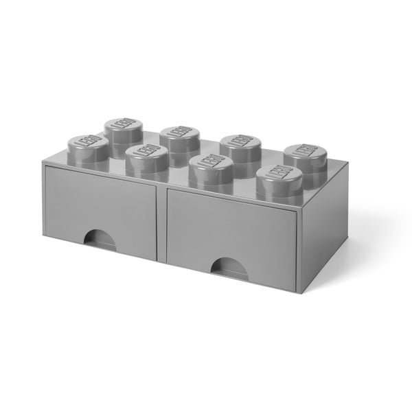 Sivý úložný box s dvoma zásuvkami LEGO®-image-1