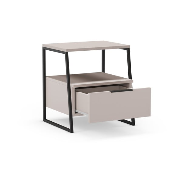 Krémový nočný stolík Velia – Marckeric-image-4