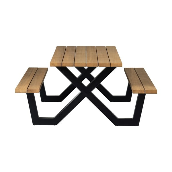 Záhradný jedálenský stôl s lavicami WOOOD Tablo, 206 x 145 cm-image-3