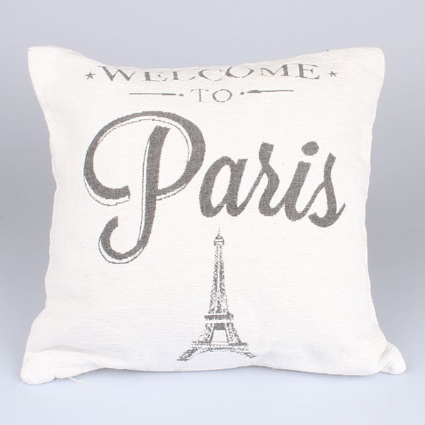 Obliečka na vankúš Paris in White, 40x40 cm