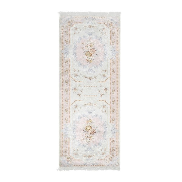 Zamatový koberec Deri Dijital Falun Powder, 80 x 150 cm