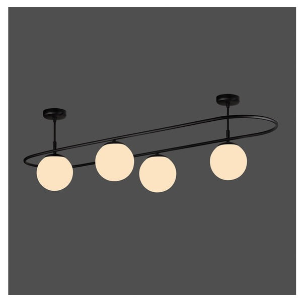 Čierne stropné svietidlo Squid Lighting Elips, dĺžka 124 cm-image-1