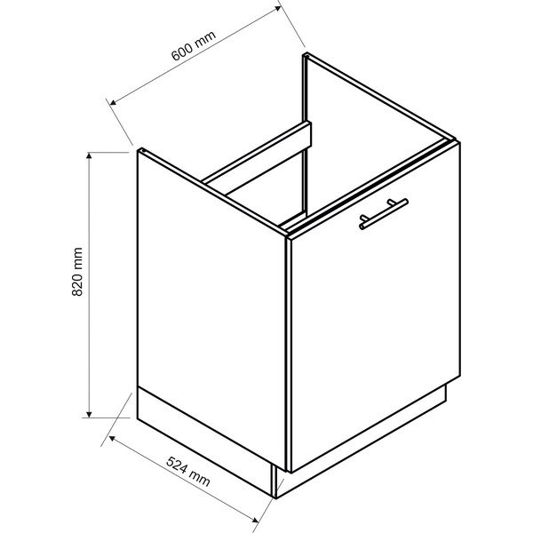 Dolná kuchynská skrinka (šírka 60 cm) Kai – STOLKAR-image-2