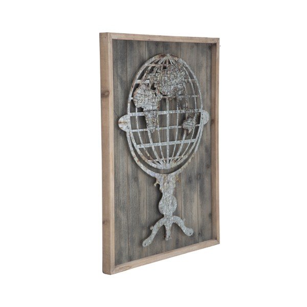 Drevená nástenná dekorácia Mauro Ferretti Metal World Tenebris, 60 x 80 cm-image-1