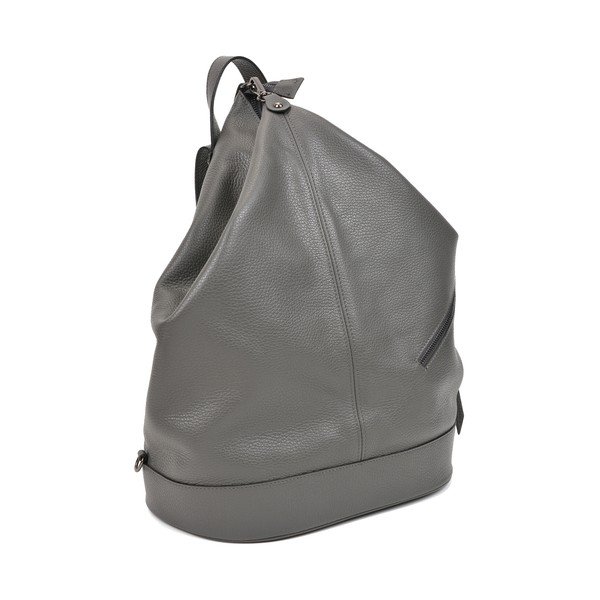 Sivý kožený batoh Carla Ferreri Chic-image-2