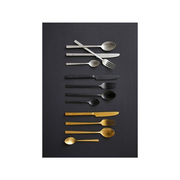 16-dielna súprava čiernych antikoro príborov Bitz Bestik-image-2