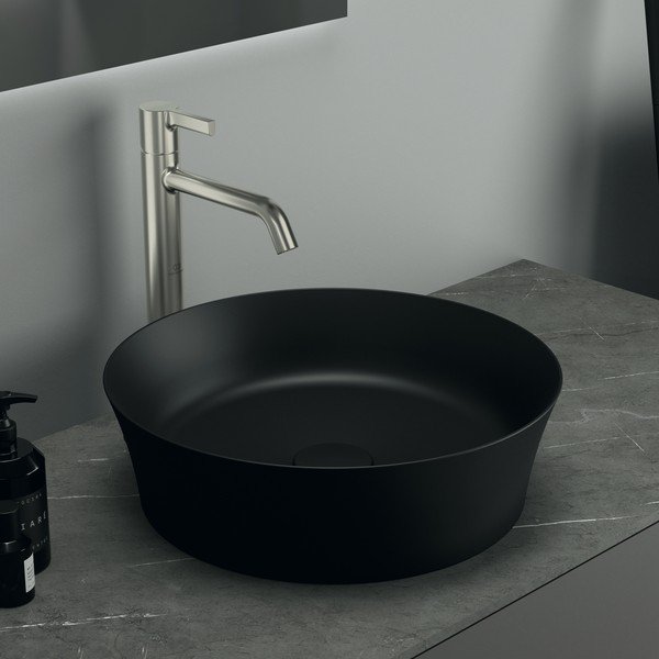 Matne čierne keramické okrúhle umývadlo ø 40 cm Ipalyss – Ideal Standard-image-1