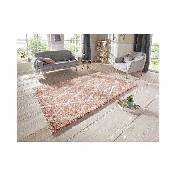 Ružový koberec Elle Decoration Passion Abbeville, 160 × 230 cm-image-1