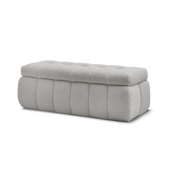 Svetlosivá lavica z textílie buklé Mont Blanc – Bobochic Paris