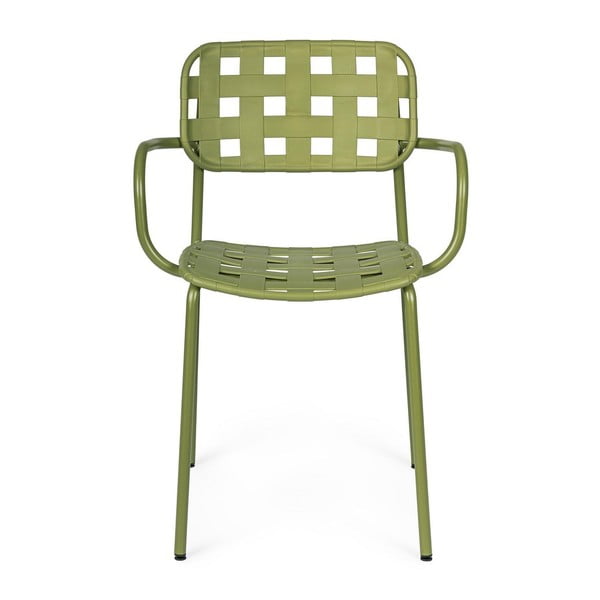 Zelené kovové záhradné stoličky v súprave 4 ks Clover – Bizzotto-image-1