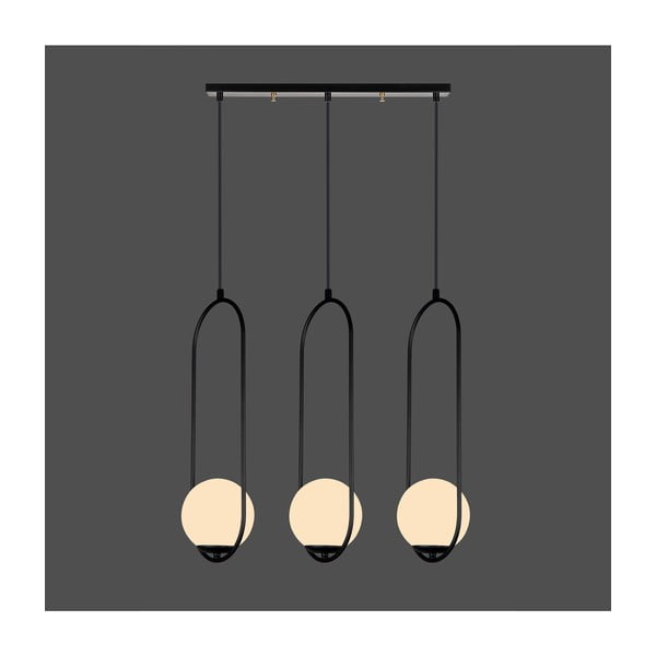 Čierne závesné svietidlo Squid Lighting Arch, výška 146 cm-image-1