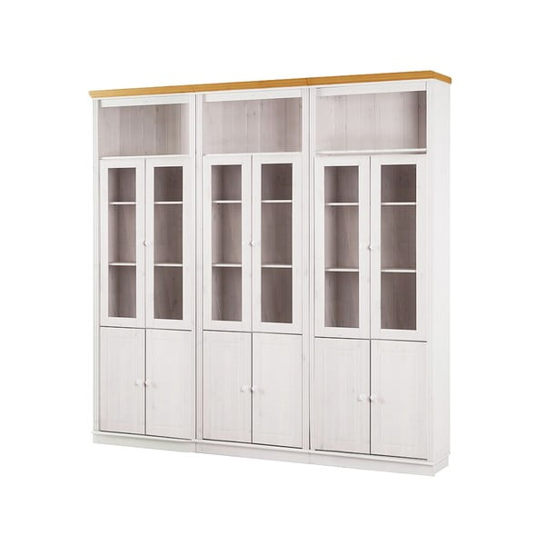 Biela vitrína z borovicového dreva 518x223 cm Anita – Støraa-image-2