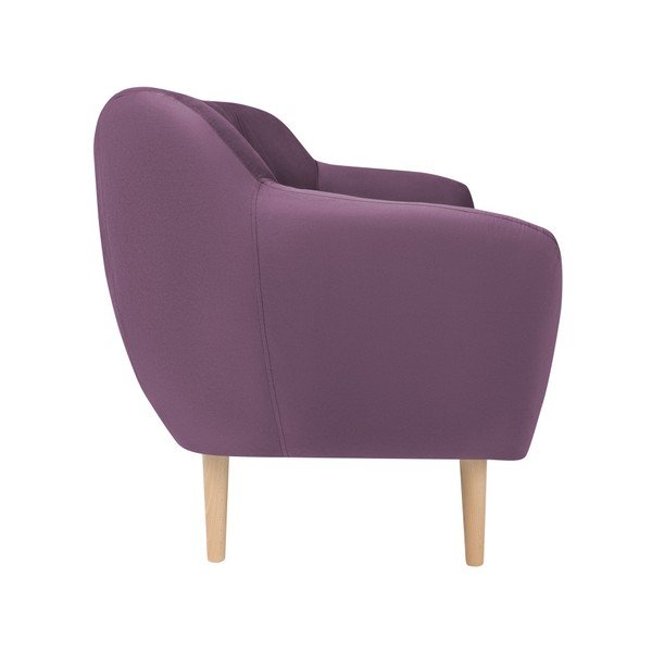 Fialová zamatová pohovka Mazzini Sofas Sardaigne, 158 cm-image-2