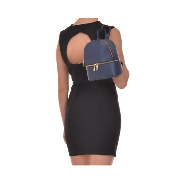 Modrý kožený batoh Renata Corsi Suelo-image-4