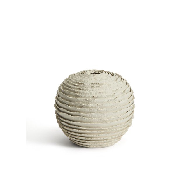 Krémovobiela keramická ručne vyrobená váza (výška  21 cm) Evania – Kave Home-image-4