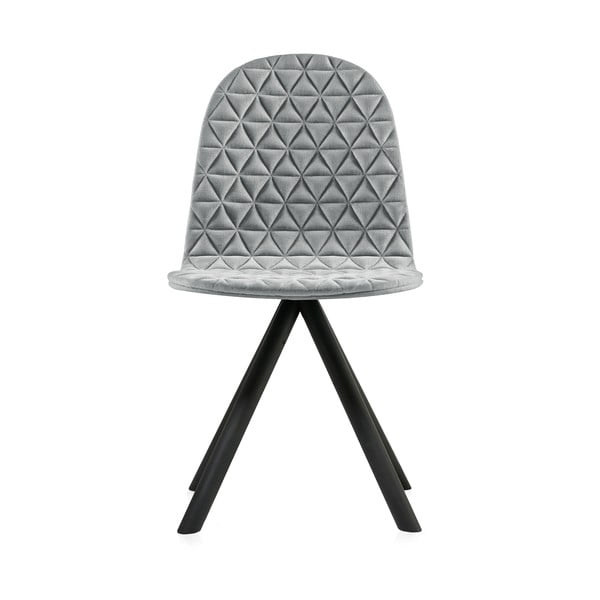 Sivá stolička s čiernymi nohami IKER Mannequin Triangle