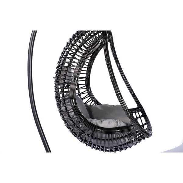 Tmavosivé závesné kreslo z umelého ratanu Bonami Selection Tahiti-image-3