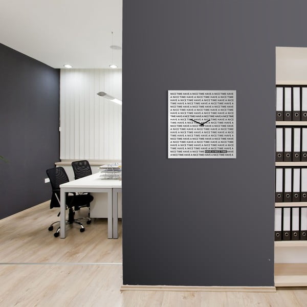 Nástenné hodiny dESIGNoBJECT.it Nice Time White, 50 x 50 cm-image-1