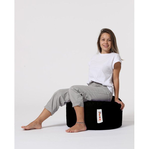 Čierny záhradný taburet Round – Floriane Garden-image-1