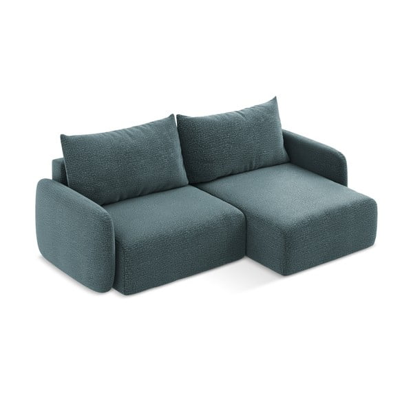 Tyrkysovomodrá rozkladacia/s úložným priestorom rohová pohovka (pravý roh) Kalena – Makamii-image-3