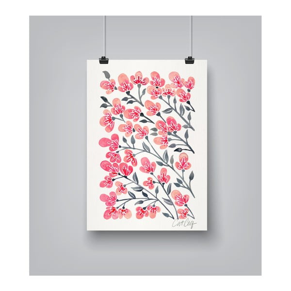 Plagát Americanflat Cherry Blossoms, 30 x 42 cm