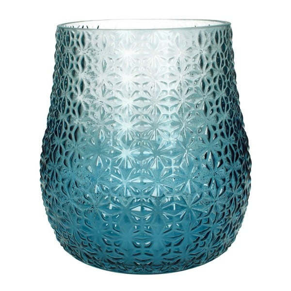 Modrobiela sklenená váza HF Living, 28 cm