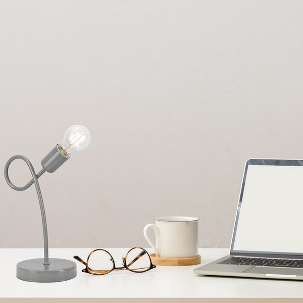 Sivá stolová lampa - LAMKUR-image-1