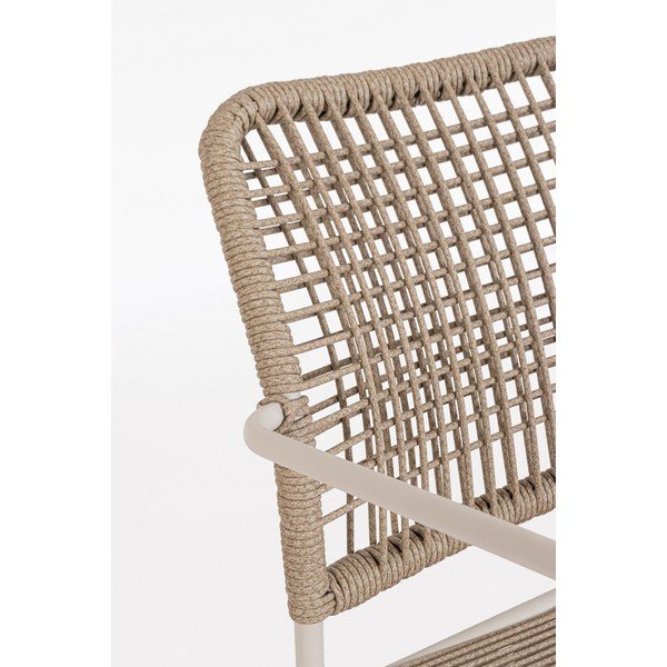 Béžová/v prírodnej farbe kovová záhradná stolička Jable – Bizzotto-image-1