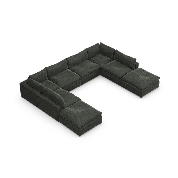 Tmavosivá rohová pohovka (do tvaru "U") Moonlight – Furninova -image-3