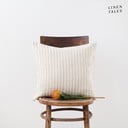Ľanová obliečka na vankúš 45x45 cm Natural White Stripes – Linen Tales