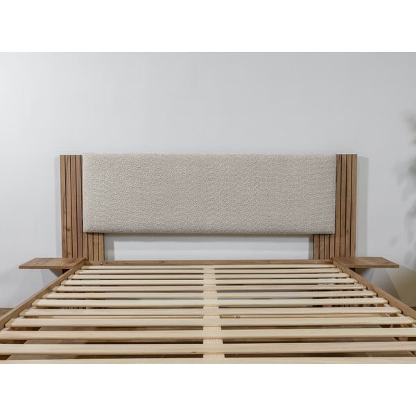 Svetlosivá dvojlôžková posteľ s roštom 140x190 cm Lior – Bobochic Paris-image-3