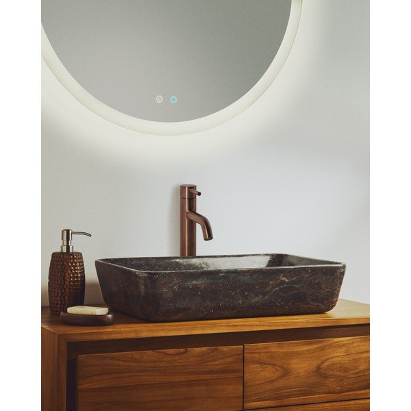 Sivé kamenné umývadlo 55x35 cm Darnen – Kave Home-image-1