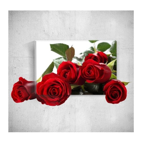 Nástenný 3D obraz Mosticx Red Roses, 40 × 60 cm