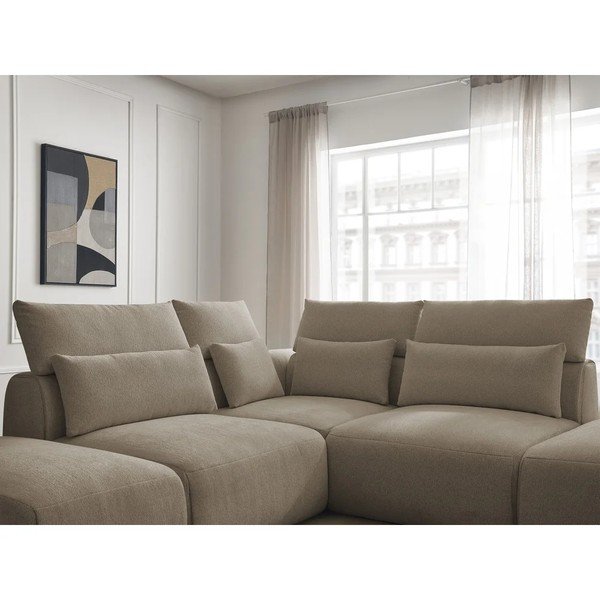 Taupe polohovacia modulárna rohová pohovka Jana – Bobochic Paris-image-4