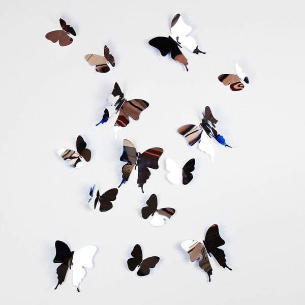 Trojrozmerné samolepky motýlikov Walplus 3D Butterflies II