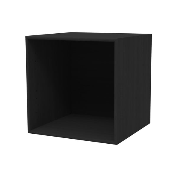 Čierna nástenná polica WOOD AND VISION Choice, 39,7 × 39,7 × 38,4 cm