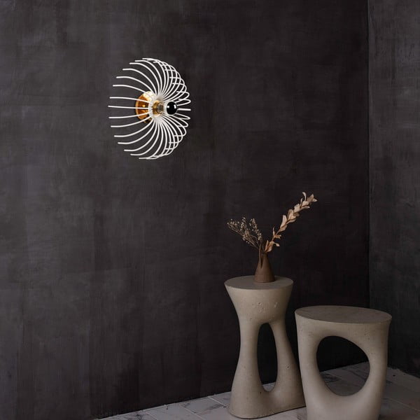 Biele nástenné svietidlo Opviq lights Aspendos, ø 36 cm-image-1