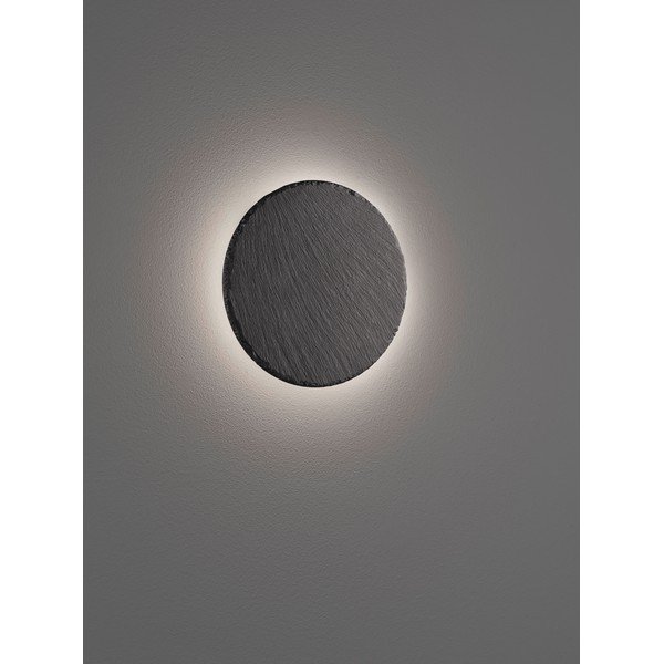 Čierne LED nástenné svietidlo so stmievačom ø 20 cm Raven – Trio-image-1