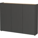 Antracitová skrinka v dekore duba 138x105x25 cm Libbiano – Germania