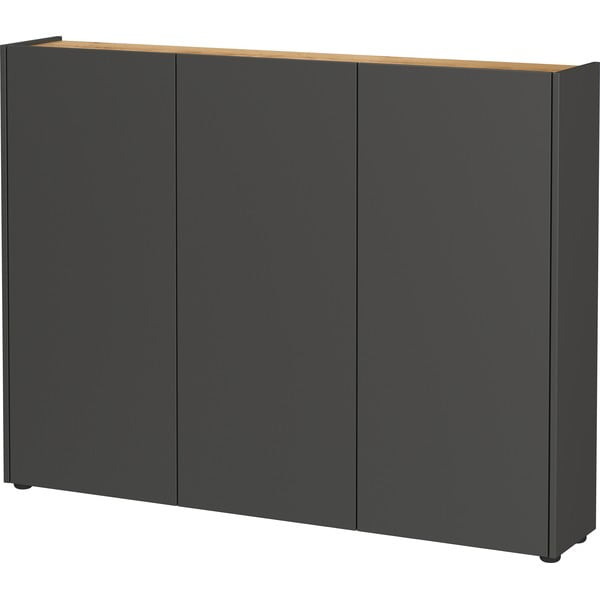 Antracitová skrinka v dekore duba 138x105x25 cm Libbiano – Germania